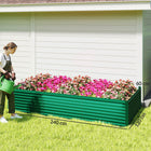 Outsunny - Jardin surélevé galvanisé - 8 pi x 4 pi x 2 pi - vert-Cadres en acier galvanisé avec revêtement en poudre, résistants à l'eau et à la rouille 