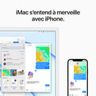 Apple - iMac 24" 4,5k Retina - GPU M1 8 cœurs - SSD 512 Go - Mémoire unifiée 8 Go - Argent - Anglais-Caméra FaceTime HD 1080p avec processeur d’image de la M1