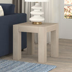 Hudson&Canal - Table d'appoint carrée Langston 22 po de largeur - Blanc aulne-Caractéristiques assemblage facile
