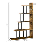 HOMCOM - Bibliothèque présentoir style industriel - brun rustique-Le matériau de haute qualité en panneau de particules lui permet de supporter 176 lb 