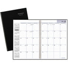 AT-A-GLANCE - Agenda scolaire mensuel 2024-2025 - 7 7/8 po x 11 7/8 po - noir - bilingue-Couverture noire