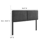 Modway - Lindee Tissu Boucle Tête de lit complète, Slate-7