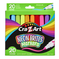 Cra-Z-Art - Marqueurs Bold N Bright - Paquet de 20-Les marqueurs néon Cra-Z-Art 20 unités peuvent faire ressortir n'importe quel projet artistique avec des couleurs vibrantes