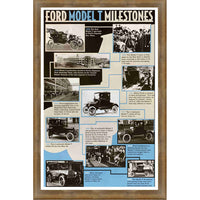 Ford Model T Milestones - Impression encadree - 30" x 39"-Impression d'art de haute qualité avec passe-partout et encadrement professionnel