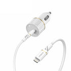Otterbox - Chargeur de Voiture à Charge Rapide USB-C avec Câble Lightning - 3,3 pi - Blanc-Le kit pratique comprend un chargeur de voiture à charge rapide et un câble de charge rapide
