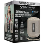 Volkano Série Gemini Single Haut-Parleur Bluetooth Vraiment Sans Fil Beige-Dimensions du produit : 73,4 × 73,4 × 95,5 mm