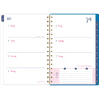 Cambridge - Agenda hebdomadaire/mensuel feuille bleue EttaVee 2024-2025 - 5 1/2 po x 8 1/2 po - bleu - anglais-Un mois sur deux pages comprenant des blocs quotidiens, une section de notes et des calendriers de référence des mois passés / futurs