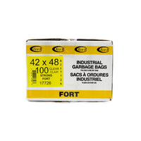 Eco II - Sacs à ordures - 42 po x 48 po - fort - clair tinté - paquet de 100 -42 po x 48 po