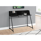 Monarch Specialties - 7547 Bureau 48 po L - Noir/Metal Noir-La base en métal robuste au fini noir offre de la stabilité et comporte des pieds en forme de trapèze pour un look élégant et contemporain