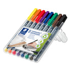 Staedtler - Marqueurs à effacement Lumocolour − Pointe fine − Paquet de 8-Grâce à l’encre Dry-Safe, le marqueur peut demeurer sans capuchon pendant plusieurs jours sans sécher