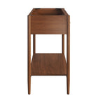 Modway - Zaire 48" compatible double évier Armoire de toilette de salle de bain (lavabo non inclus) - Noyer-Jambes effilées