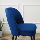 Modway - Rouse Performance Velvet Tabouret de comptoir - Marine-Pattes en acier inoxydable noir mat
