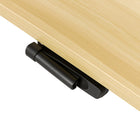 Ezywork - Bureau assis-debout réglable en hauteur manuellement - Cadre blanc / Plateau en bois clair-Capacité de charge : 60 kg