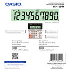 CASIO - Calculatrice de table MH-10M-Solaire avec pile de secours sans mercure