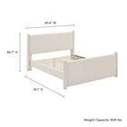 Modway - Rael Performance Velvet Lit de plateforme complet, Alabaste-8