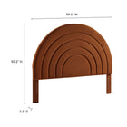 Modway - Solana Arqué Performance Velvet Tête de lit complète, Rouille-6