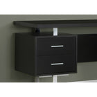 Monarch Specialties - 7080 Bureau 60 po L - Metal Argent/Espresso-La configuration réversible permet une installation à gauche ou à droite selon vos besoins.