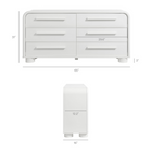 Modway - Bellamy 6 tiroirs Commode - Blanc-Conception de rangement à six tiroirs