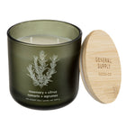 General Supply Goods + Co - Bougie - 12 oz - romarin/agrumes-Récipient en verre de 12 oz qui s’harmonise avec tous les décors

