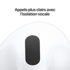 Apple - AirPods 5-Design tout confort – Design oreilles libres emblématique qui offre un confort longue durée. Les AirPods 5 ne craignent ni la pluie ni les entraînements intensifs, grâce à une résistance à l’eau, à la sueur et à la poussière certifiée IP57.