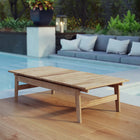 Modway - Bayport Terrasse extérieure Teck Table basse - Naturel-Construction en teck massif