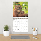 DateWorks - 2026 Calendrier Mural 16 Mois - 12 po x 12 po - Bébés Animaux - Bilingue -Comprend des pages mensuelles de janvier à décembre 2026, ainsi que les 4 derniers mois de 2025