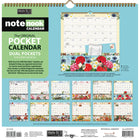 WSBL - 2026 Jardins Botaniques Note Nook  Calendrier mural Mensuel - 30,5 cm l x 30,5 cm H - Anglais-Deux pochettes pour chaque mois