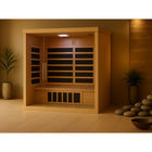 Westinghouse - Sauna infrarouge 3 places avec luminothérapie - 155 cm (l) x 109 cm (p) - Brun jaune-Six panneaux chauffants infrarouges à haute performance en film de carbone