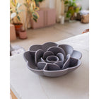 Dexypaws - Mangeoire lente Flower - Gris-Favorise une meilleure digestion