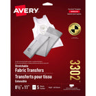 Avery - Décalques extensibles pour t-shirts pour jet encre, 8 1/2 x 11 po, blanc, 5/paquet-Formule de tissu extensible permettant à l’image de s’étirer avec le tissu