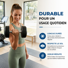 MotionGrey - Haltère  à poids fixe pour l’entraînement musculaire à domicile - 50 lb-Conçu pour la musculation à domicile avec un poids d’entraînement clairement identifié de 50 lb