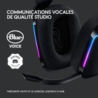 Logitech - Casque gaming sans fil LIGHTSPEED G733 avec bandeau de suspension - Noir-Le casque G733 pèse seulement 278 g pour un confort durable. Disponible en plusieurs couleurs. Chaque coloris présente un bandeau réversible aux couleurs vives et les oreillettes correspondantes.