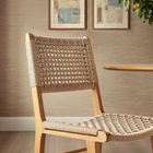 Modway - Ensemble de 2 chaises de salle à manger tressées Tindra - Naturel-Profil arrière ouvert courbé