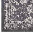Modway - Kazia Treillis floral vieilli Tapis de 5 pi l x 8 pi L - Gris foncé et ivoire-Microfibre 100% polyester