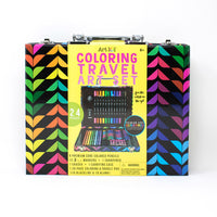 Art 101 - Kit d’art de voyage colorable-Cet ensemble comprend 12 de nos marqueurs à 2 pointes, dotés de pointes double face pour plus d'options de gribouillage et de dessin !