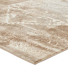 Modway - Rosina Médaillon vintage vieilli Tapis de comédie 8 pi l x 10 pi L - Tan and Cream-Matériel durable