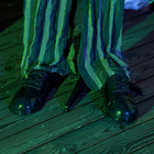 HOMCOM - Clown animé grandeur nature 6 pi avec activation sonore par mouvement - vert-Couleur : vert, noir 