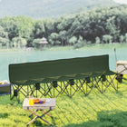Outsunny - Chaise de camping pliante 6 places avec porte-gobelet et sac de transport pour camping, vert foncé-Équipé de 7 porte-gobelets intégrés  