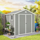 Outsunny - Abri de jardin 8 pi x 6 pi - gris-Deux aérations pour une bonne ventilation
