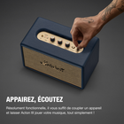 Marshall - Acton III Haut-parleur Bluetooth sans fil - Bleu nuit-Jumellez, écoutez et montez le volume : acton iii va droit au but : jumelez-le et écoutez votre musique sans vous compliquer la vie avec une configuration complexe. Tout ce dont vous avez besoin se trouve directement sur l’appareil, notamment le bouton de jumelage Bluetooth, l’interrupteur d’alimentation, les commandes des graves et des aigus ainsi que le bouton de commande, pour contrôler facilement votre musique sans avoir à prendre votre ap