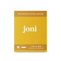 joni - Paquet Tampons applicateurs réguliers - Paquet de 16-Toutes les tampons sont GOTS sont certifiés et fabriqués à 100% en coton biologique, y compris le cordon
