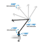 Mount-It - Bras de micro réglable-Garantie à vie limitée des fabricants