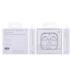 Basic Tech Écouteurs intra-auriculaires avec fil avec contrôle du volume et microphone intégré - Blanc-Microphone intégré