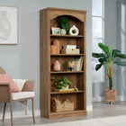 Sauder - Bibliothèque Arch à 5 tablettes - Mangue Sindoori-étagères réglables: trois étagères réglables pour des options de rangement flexibles. Chaque étagère réglable a une capacité de poids maximale de 25 lb