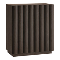 Hudson&Canal - Meuble d'appoint rectangulaire cannelé Molly - 28 po l - Chêne brun-Un design transitionnel moderne pour votre bureau à domicile, votre chambre ou votre espace de vie