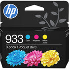 HP 933 Ens. 3 cartouches d’encre cyan, magenta et jaune d’origine (N9H56FN)-Couleurs: Cyan, magenta, jaune