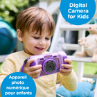 VTech - KidiZoom Camera Pix FX - Violette - Bilingue - Paquet de 4-Ajoutez une touche créative à vos photos grâce à l’objectif rotatif pour des effets originaux, ainsi qu’à des outils créatifs et plus de 50 effets photo et effets vidéo
