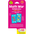 Cartes de jeu de multiplication Math War de School Zone Publishing -Comprend 54 cartes de jeu, 1 carte de réponse et 1 carte parent avec règles et idées de jeu