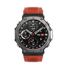 Amazfit - T-REX 3 Smartwatch - Lava-Grand écran lumineux : L'écran AMOLED peut atteindre une luminosité maximale de 2 000 nits . lisez facilement vos cartes et vos données d'entraînement quelle que soit la lumière. Le mode nuit réduit la fatigue oculaire dans l'obscurité et le mode gant permet à l'écran de rester réactif lorsque vous portez des gants de 2 mm d'épaisseur