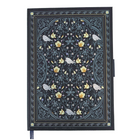 Hilroy - Journal Petite Garden - 8 po x 6 po - Ligné - 96 feuilles - bleu marine-Couverture botanique élégante ornée de fleurs, d’oiseaux et de détails décoratifs raffinés